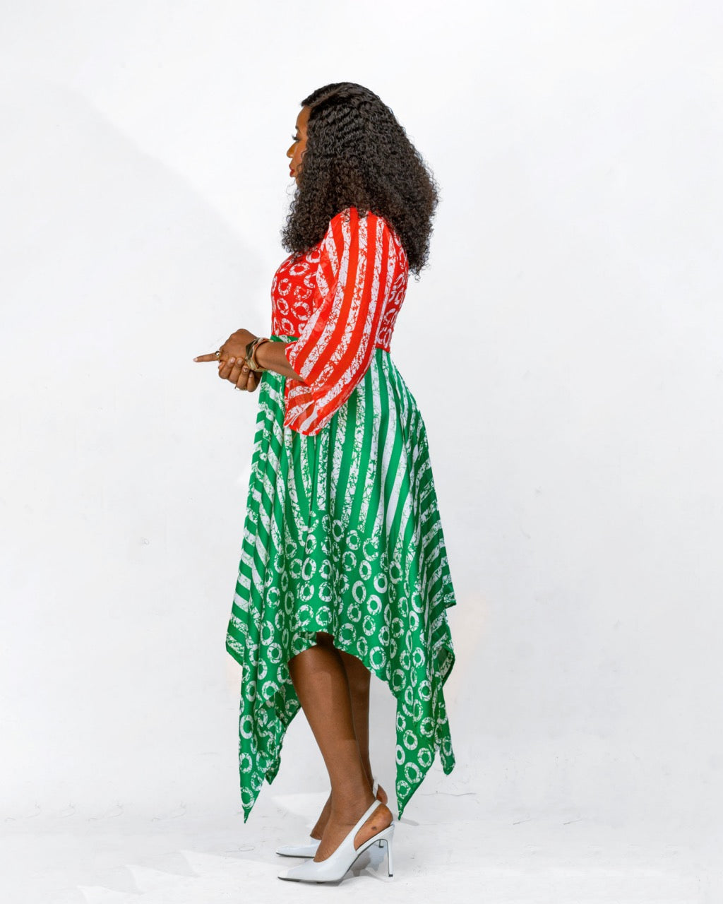 Arire Silk-Chiffon Handkerchief dress